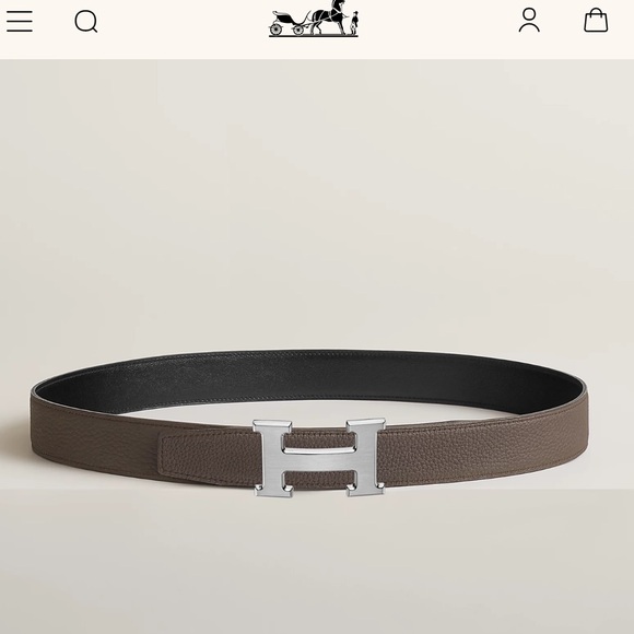 Authentic Hermes Reversible Belt and Palladium H Buckle (PHW) main image 10